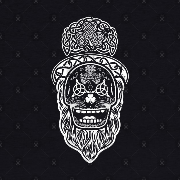 Celtic Sugar Skull (white) by SaltyCult